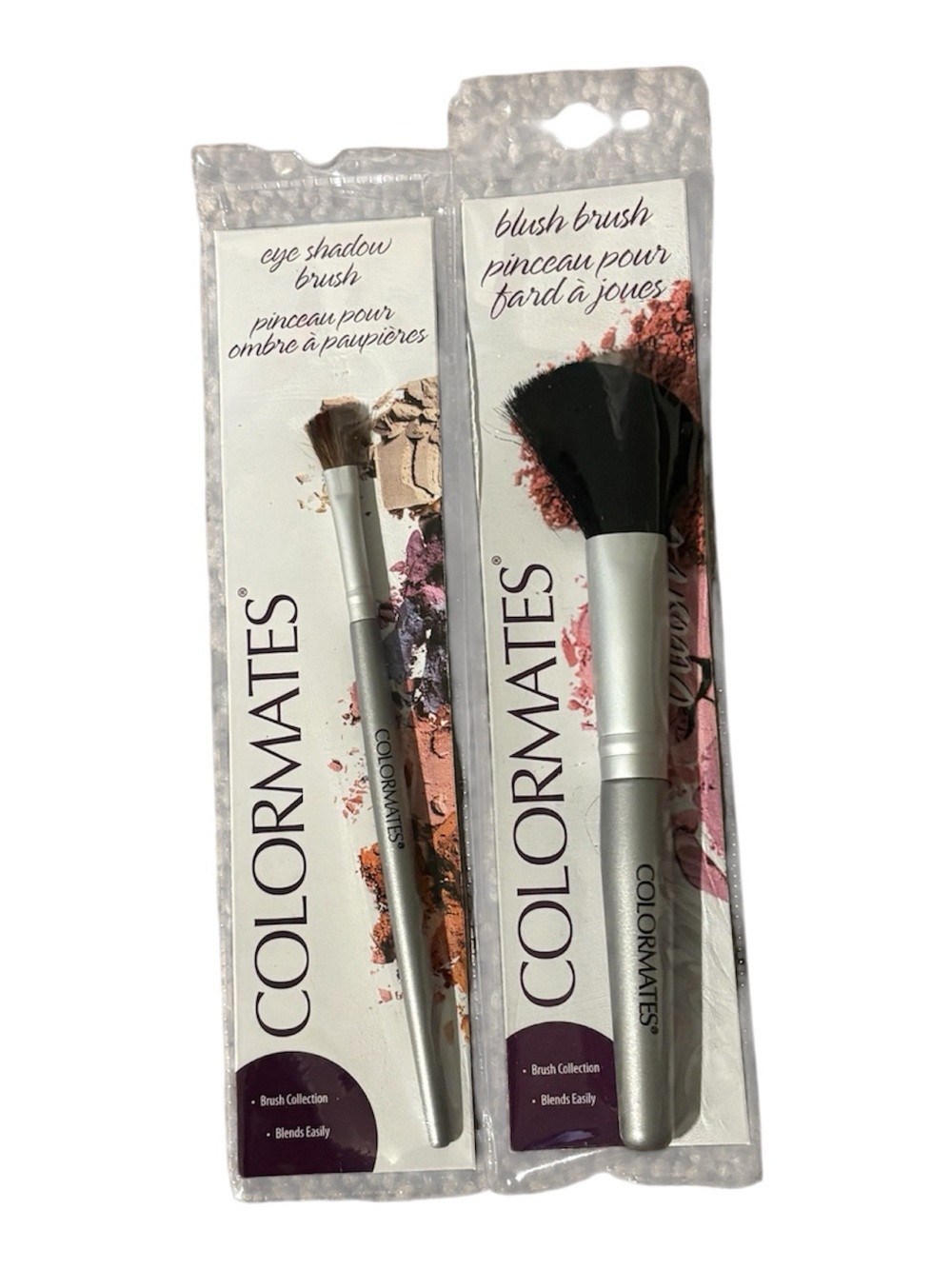 Color mates NWT Silver Blush & Eyeshadow Brush Set